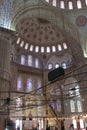 Hand-painted islamic tiles adorn the mosqueÃ¢â¬â¢s interior. Blue mosque image.